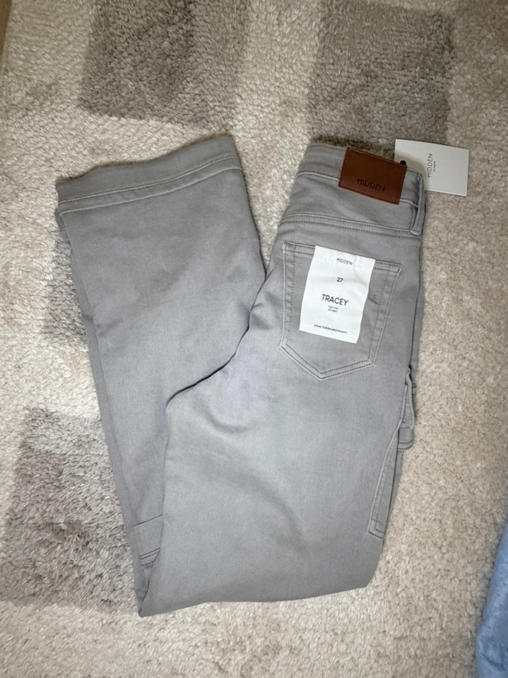 Tracey Women's Gray Ankle Cargo Jeans (Wild Oak Boutique)
